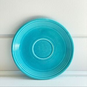 Vintage Fiesta Pottery Saucer Plate in Original Turquoise Glaze 1937-1969